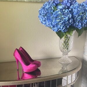 Charlotte Russe Hot Pink Studded Platform Stiletto Pumps
